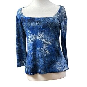 Adria Lieu Collection Stretch‎ Blue Woman’s Top Sz S